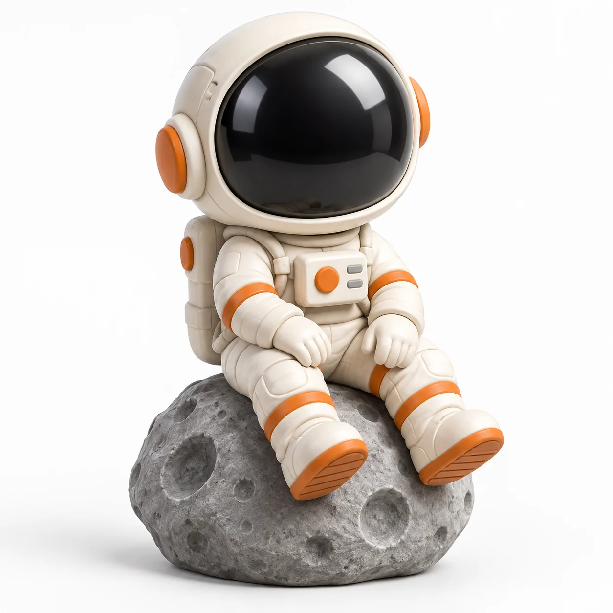 Astronaut auf Mondstein