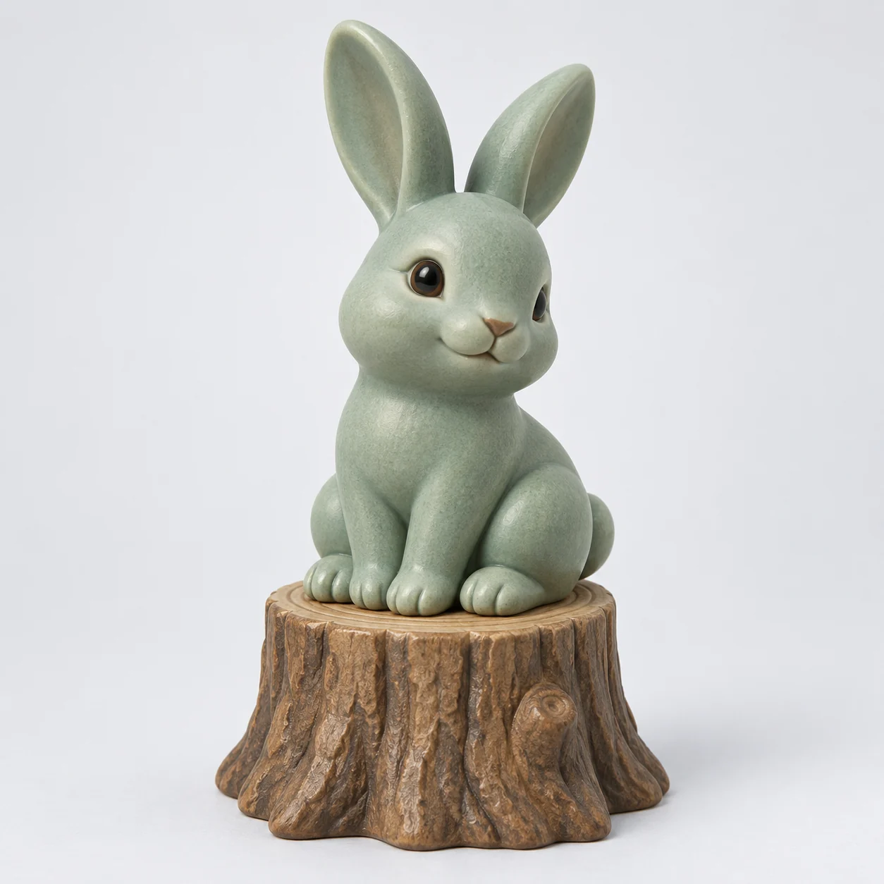 Hase auf Baumstumpf