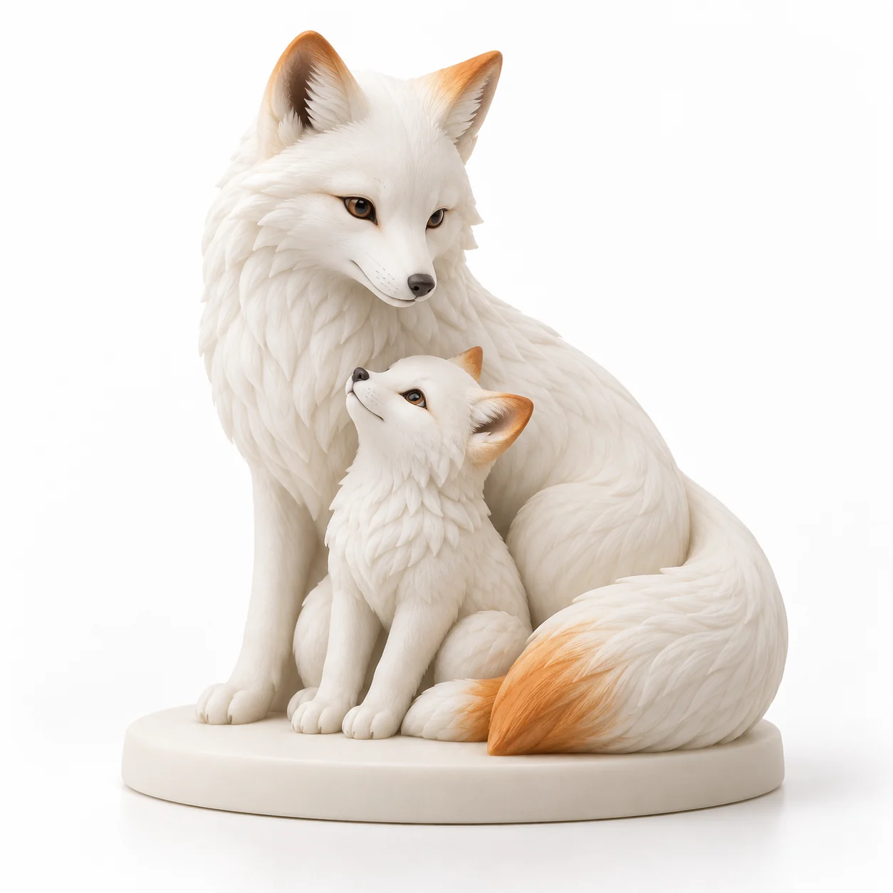 Eine kleine Fuchsfamilie als gemeinsame Figur.