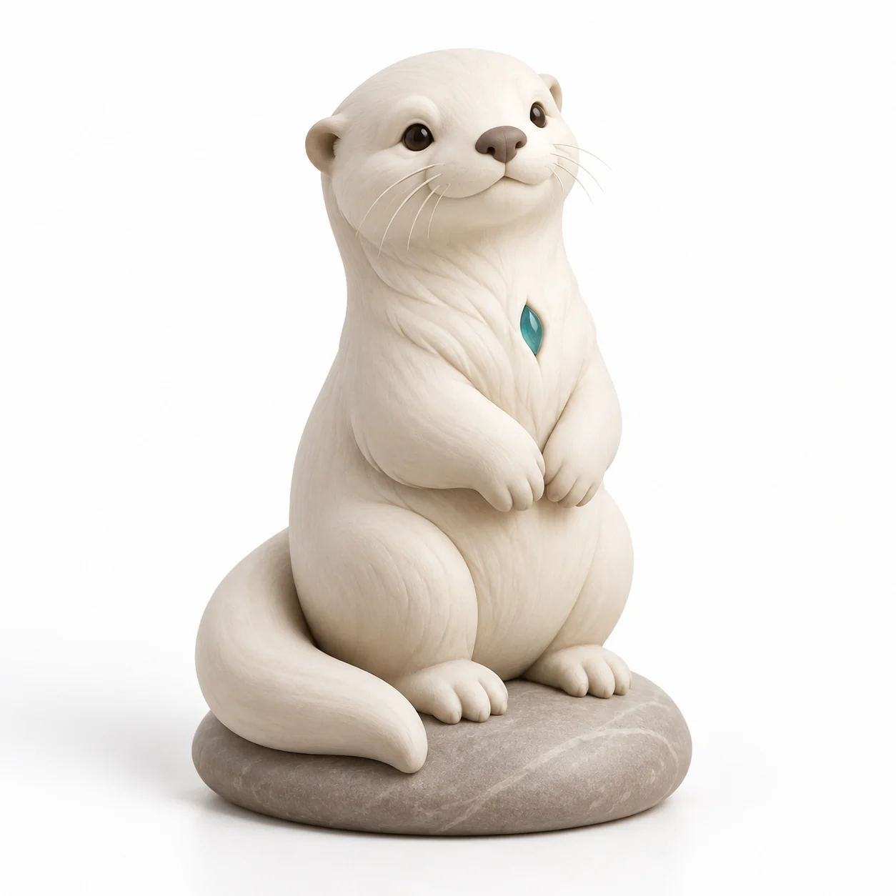 Eine verspielte Tierfigur mit natürlichem Charakter.